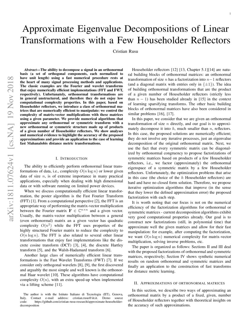 Approximate Eigenvalue of Linear Transformations with a