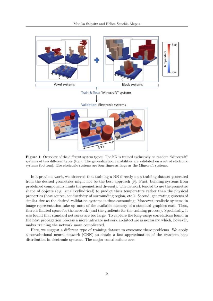Approximating the full-field temperature evolution in 3D electronic ...