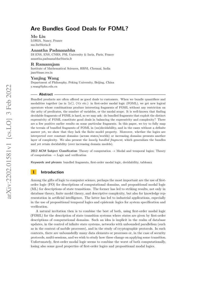 Are Bundles Good Deals for FOML? DeepAI