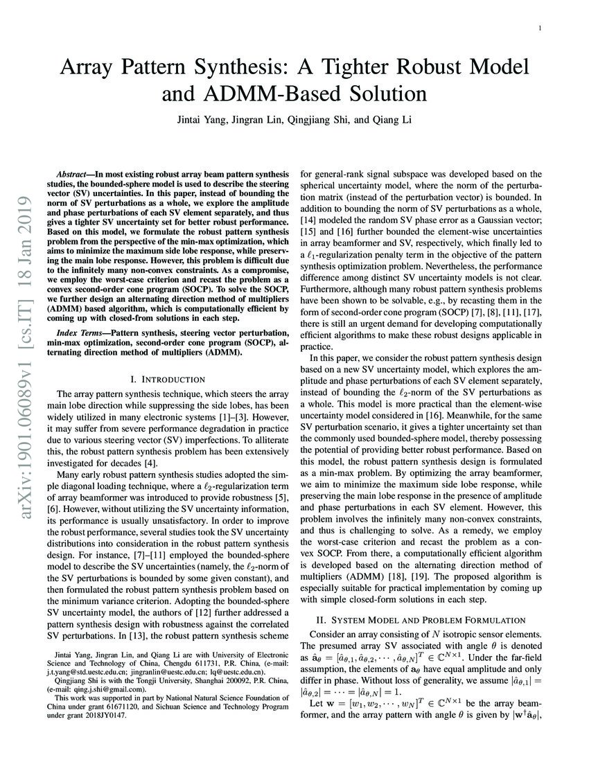 Array Pattern Synthesis A Tighter Robust Model and ADMMBased Solution