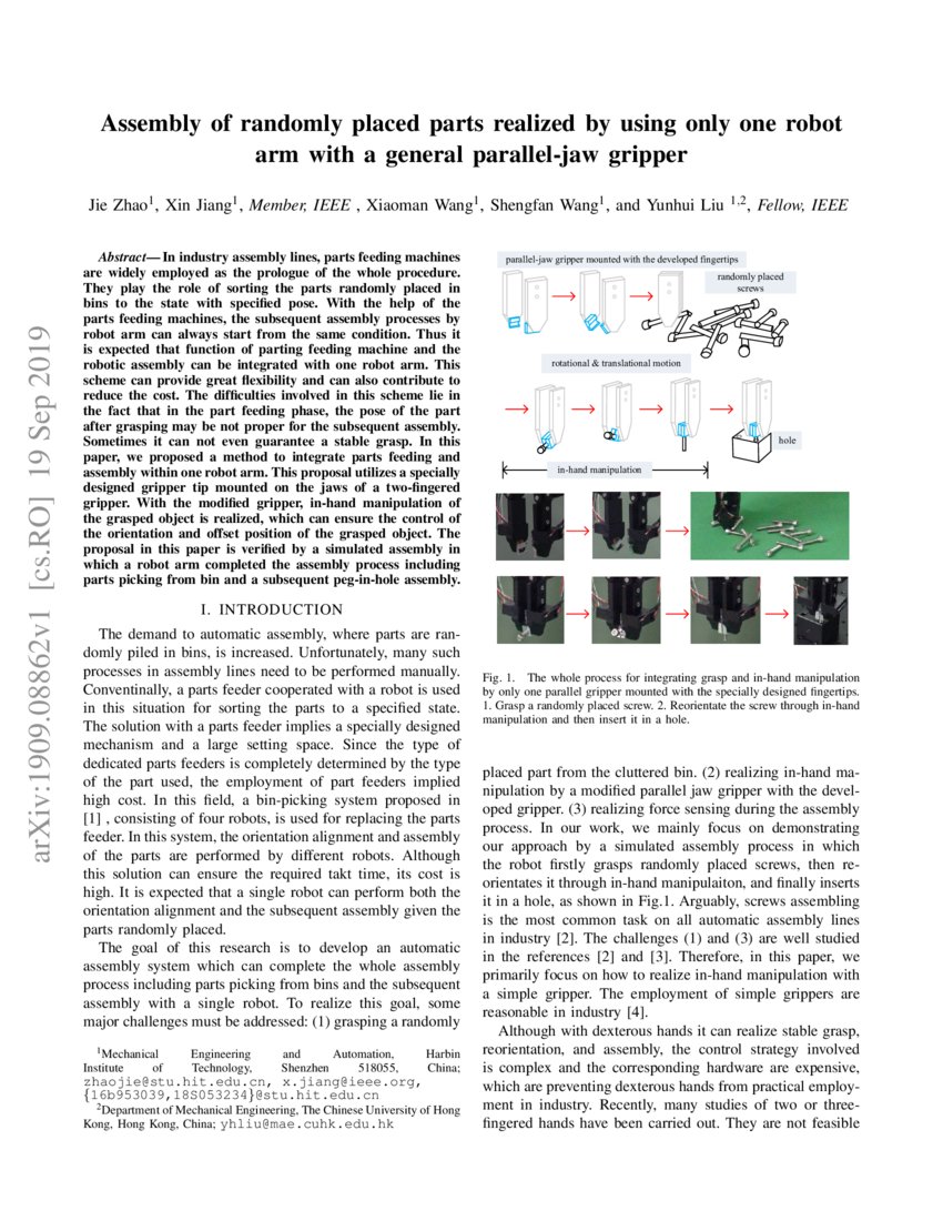 ieee papers on robotic arm