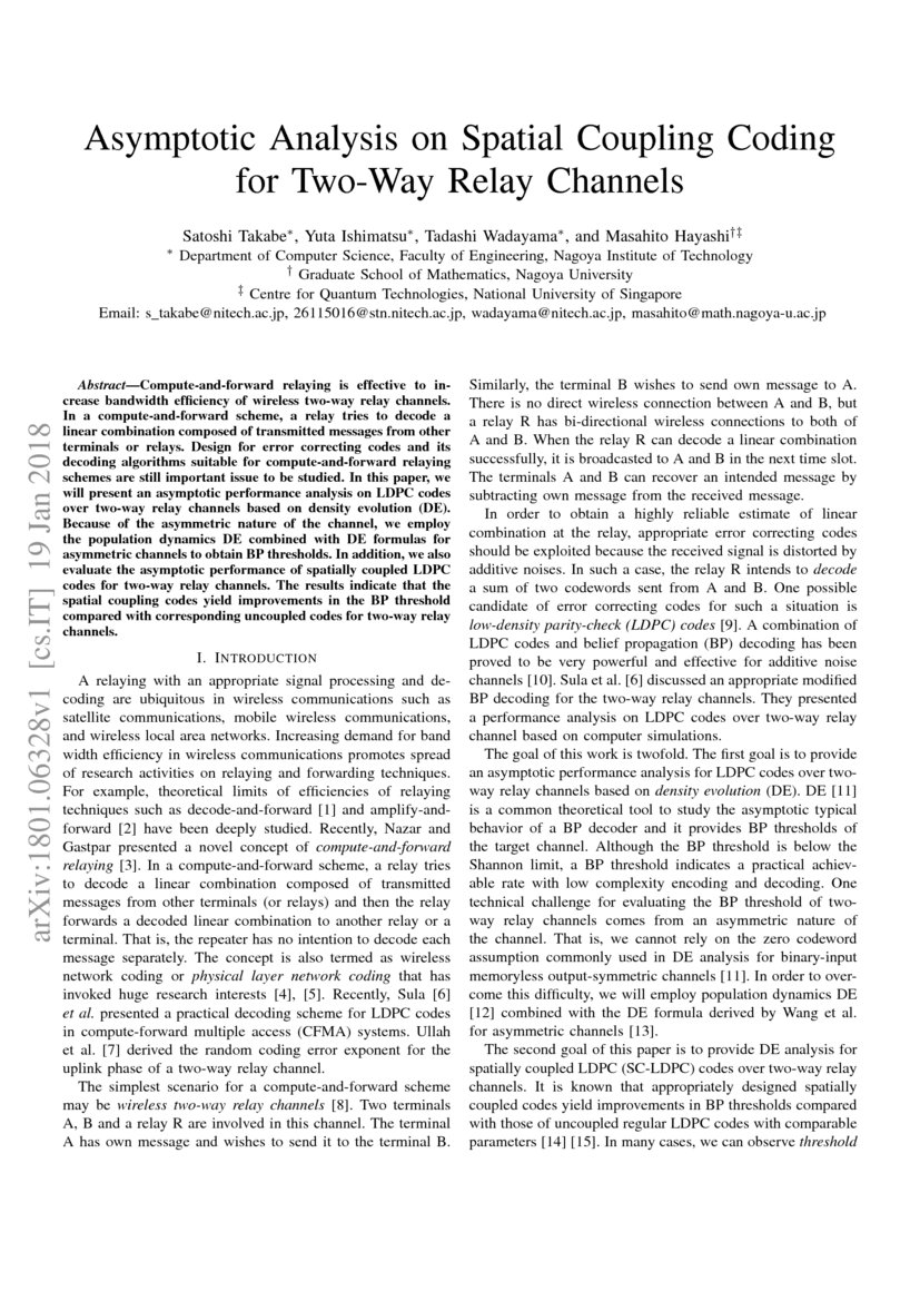 Asymptotic Analysis on Spatial Coupling Coding for TwoWay Relay