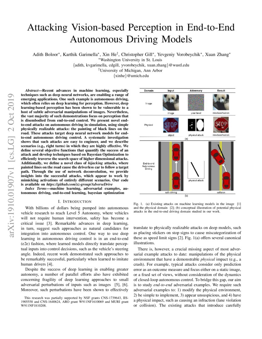 Attacking Vision-based Perception in End-to-End Autonomous Driving ...