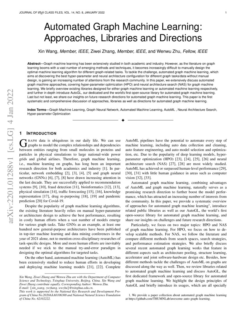 Automated Graph Machine Learning: Approaches, Libraries and Directions ...