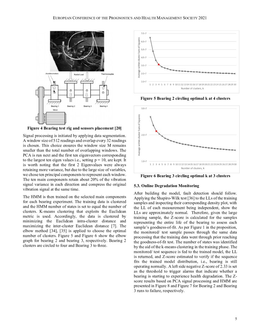 Bearings Fault Detection Using Hidden Markov Models and Principal