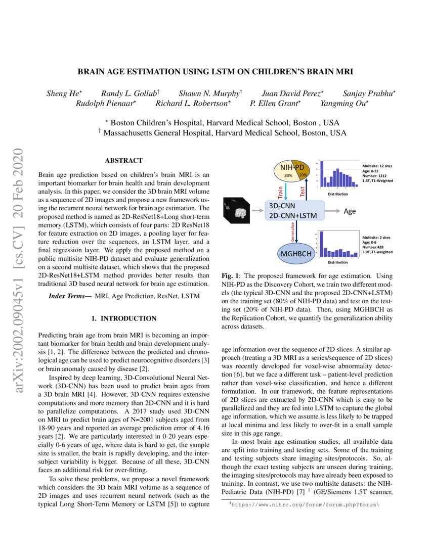 Brain Age Estimation Using Lstm On Children S Brain Mri Deepai Brain Age Estimation Using Lstm On Children S Brain Mri Deepai