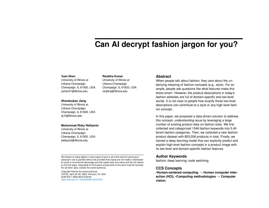 Can AI decrypt fashion jargon for you? DeepAI