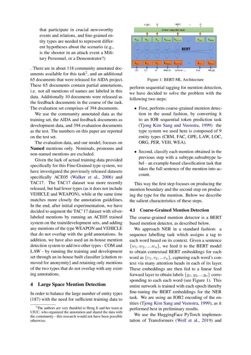 Cascaded Models for Better FineGrained Named Entity Recognition DeepAI