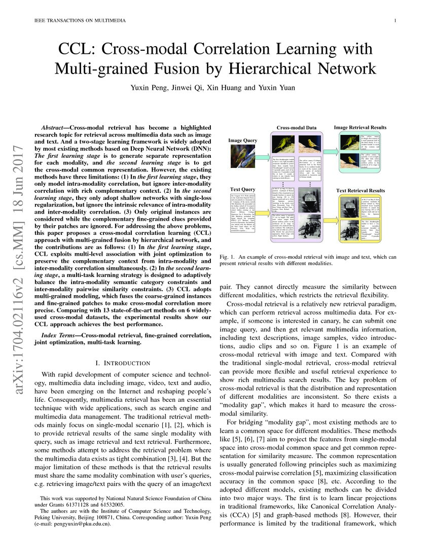 CCL: Cross-modal Correlation Learning with Multi-grained Fusion by ...