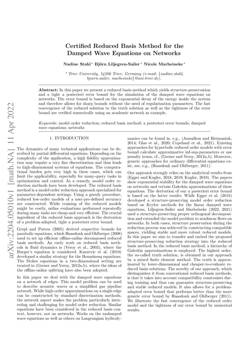 Certified Reduced Basis Method for the Damped Wave Equations on