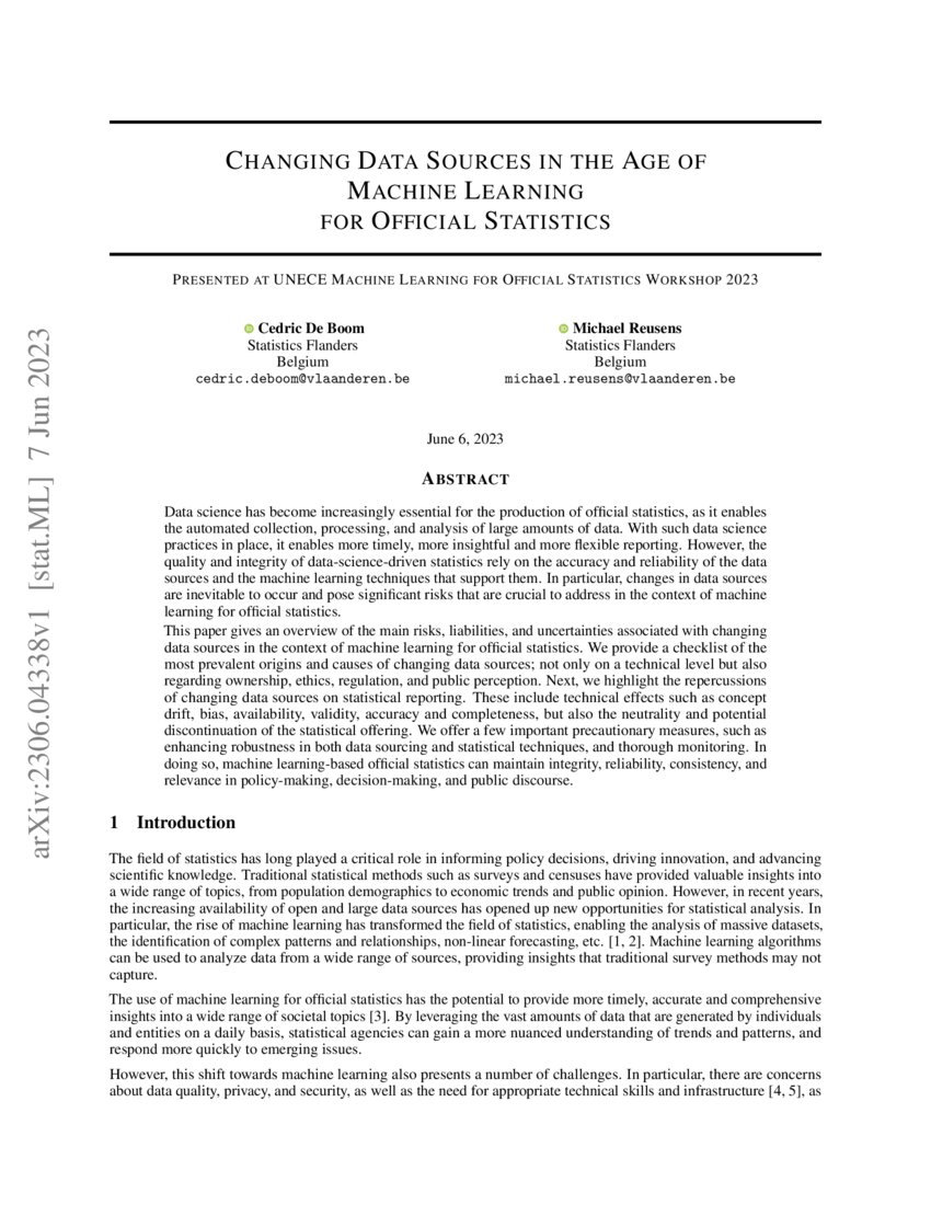 Changing Data Sources in the Age of Machine Learning for Official ...