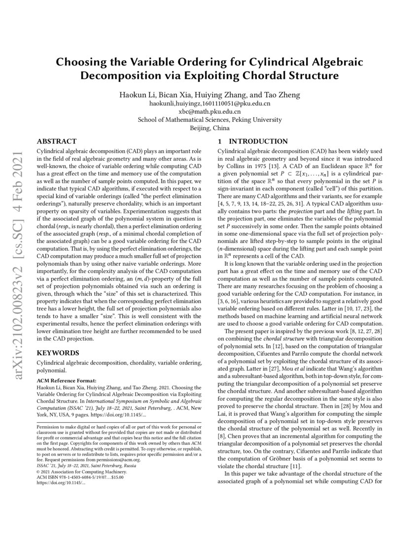 Choosing the Variable Ordering for Cylindrical Algebraic