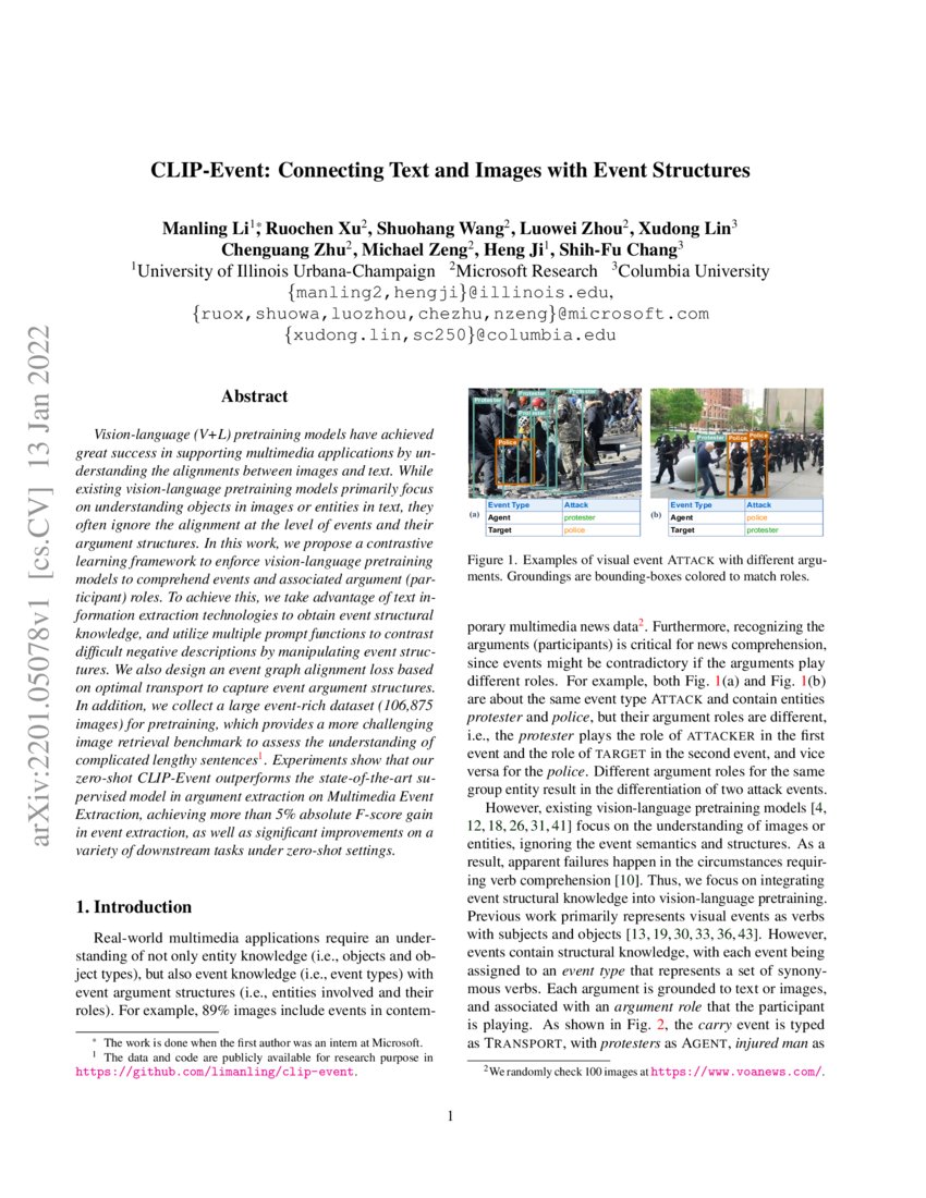CLIPEvent Connecting Text and Images with Event Structures DeepAI