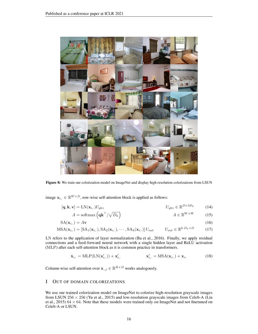 Colorization Transformer | DeepAI