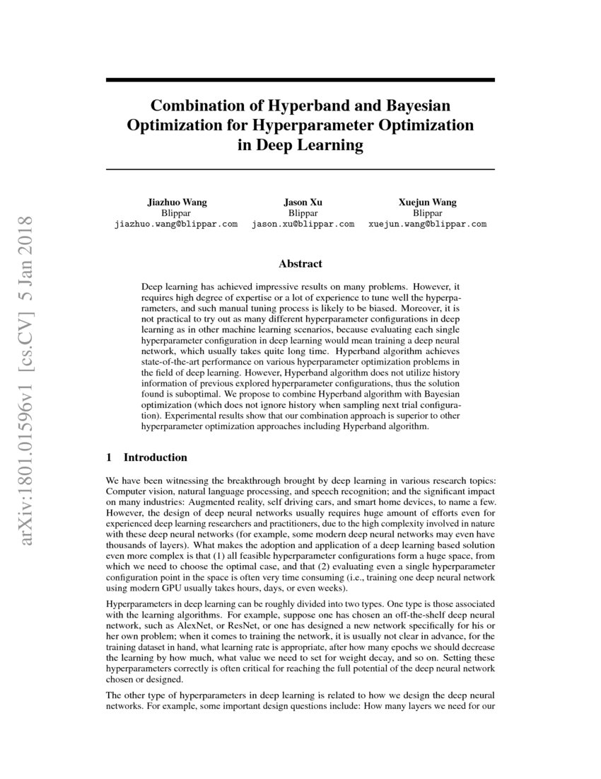 Combination of Hyperband and Bayesian Optimization for Hyperparameter ...