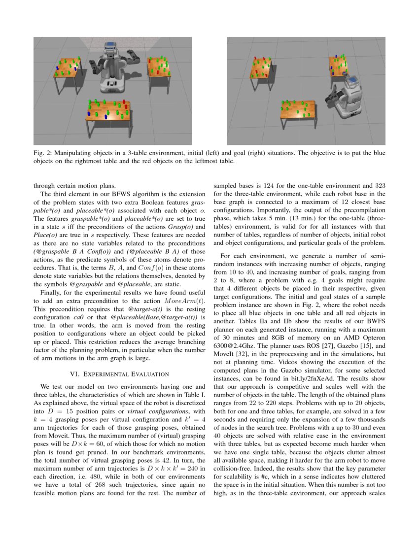 Combined Task and Motion Planning as Classical AI Planning DeepAI