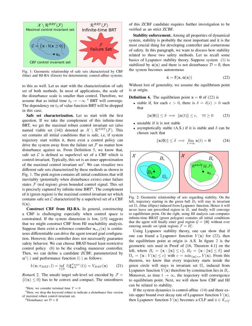 Comparison between safety methods control barrier function vs
