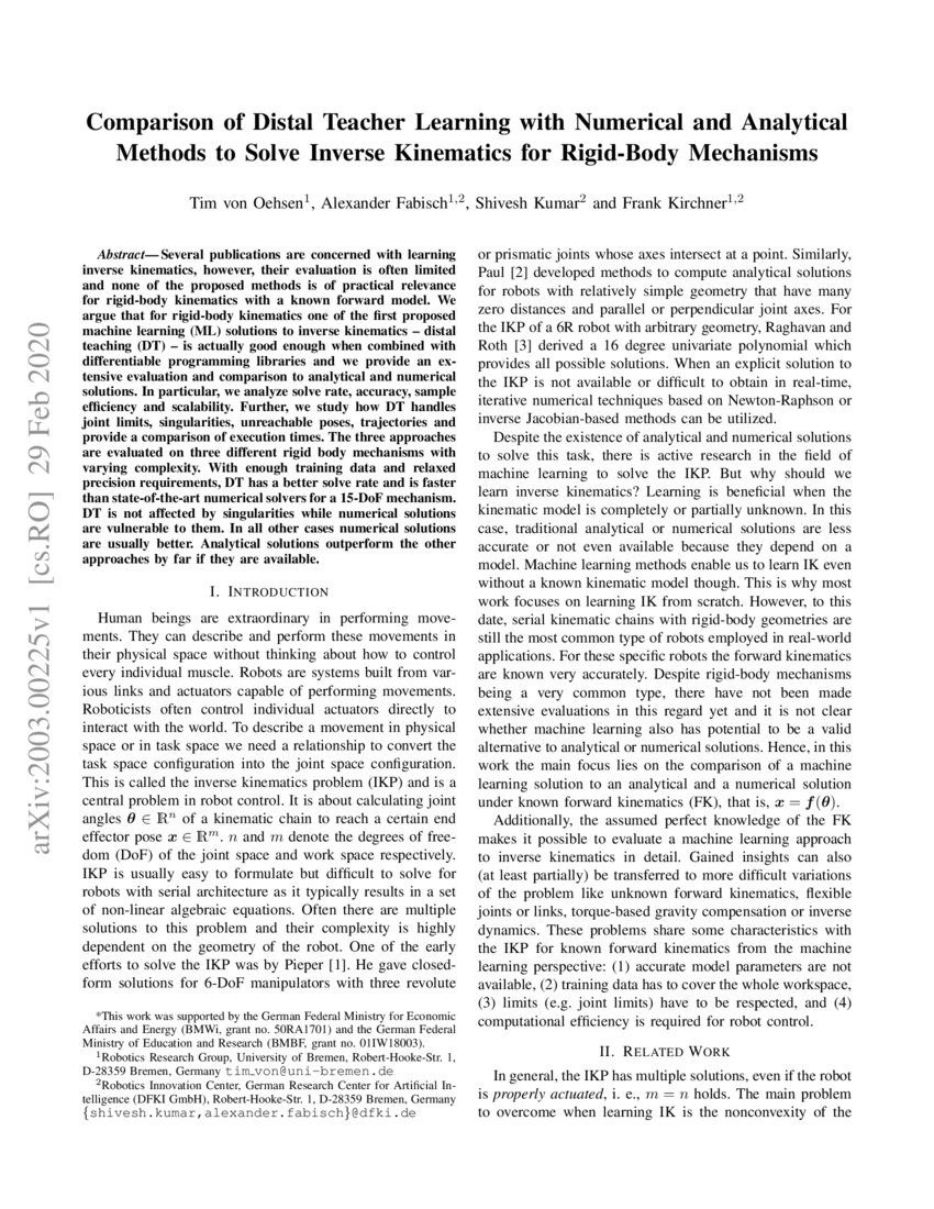 Comparison of Distal Teacher Learning with Numerical and Analytical