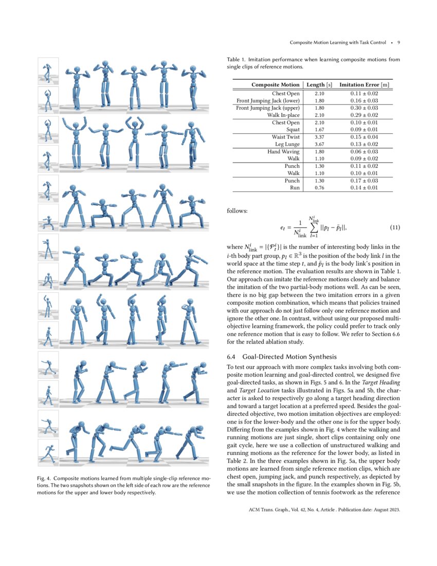 Composite Motion Learning with Task Control DeepAI