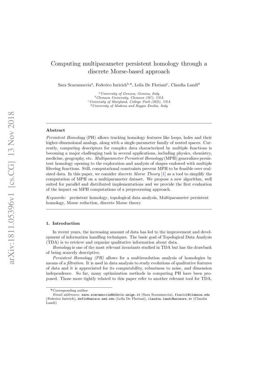 Computing multiparameter persistent homology through a discrete Morse