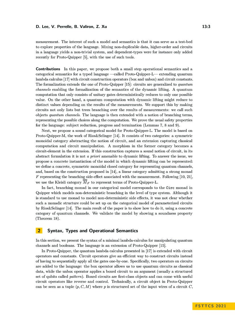 Concrete Categorical Model of a Quantum Circuit Description Language
