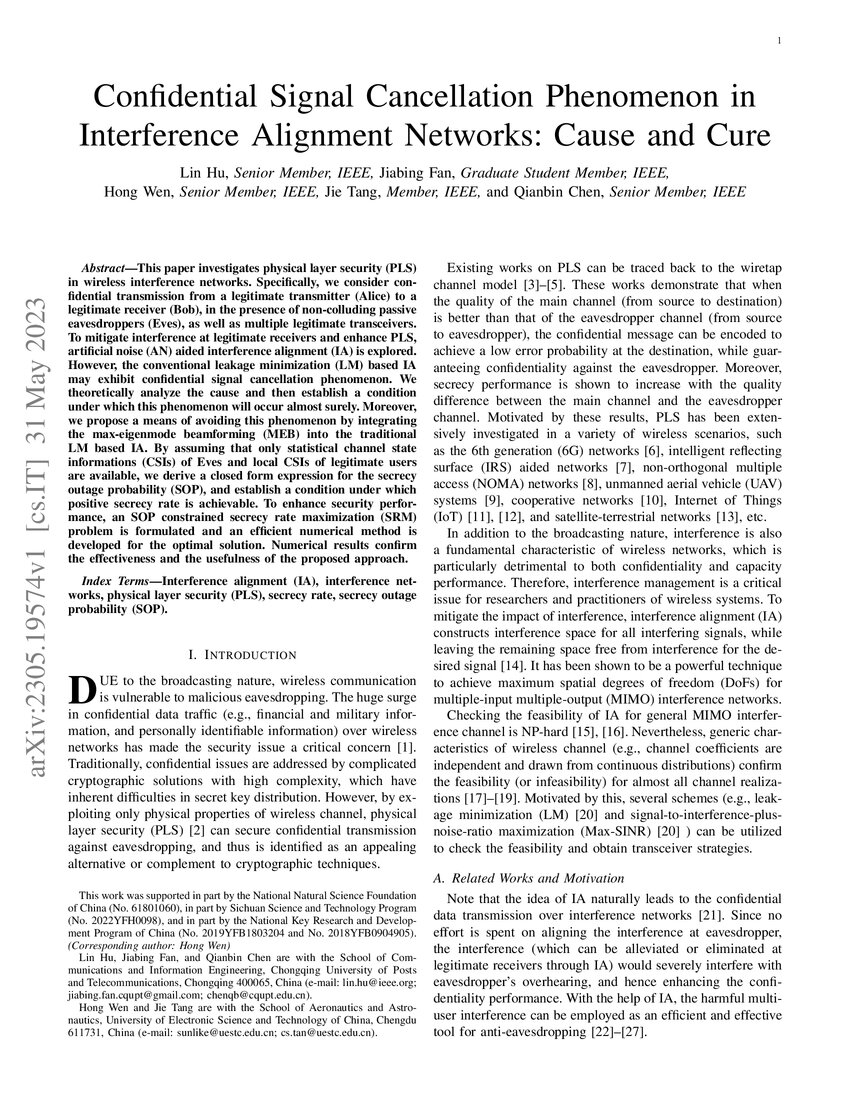 Confidential Signal Cancellation Phenomenon in Interference Alignment ...