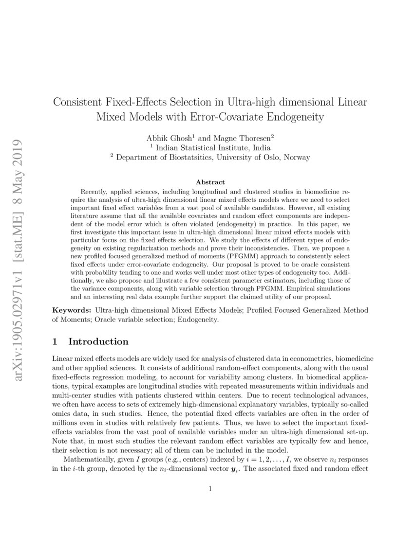 Consistent FixedEffects Selection in Ultrahigh dimensional Linear