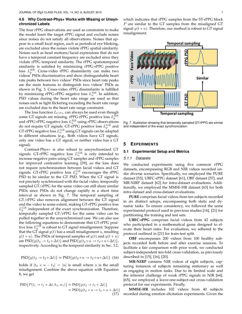 Contrast-Phys+: Unsupervised and Weakly-supervised Video-based Remote ...