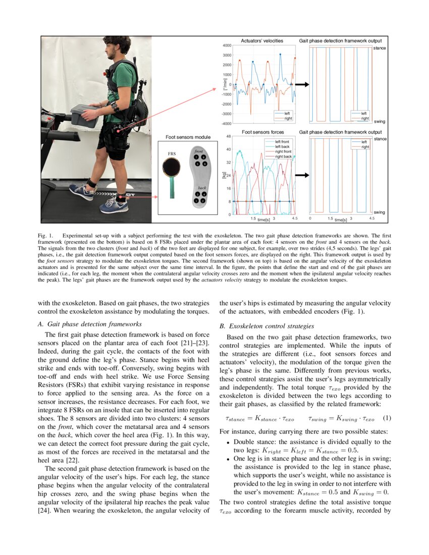 Control of a BackSupport Exoskeleton to Assist Carrying Activities DeepAI