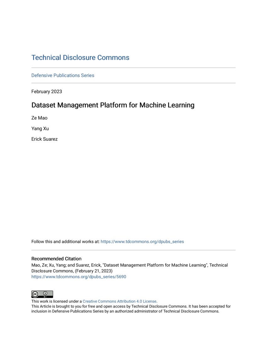 Dataset Management Platform for Machine Learning DeepAI
