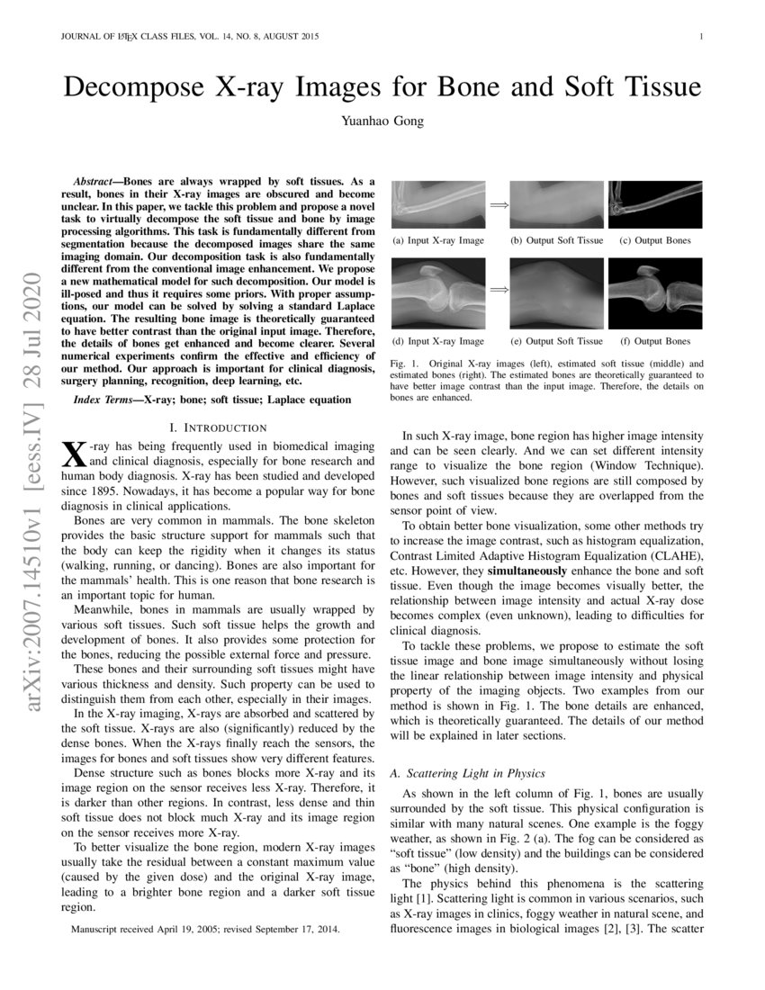 Xray Images for Bone and Soft Tissue DeepAI