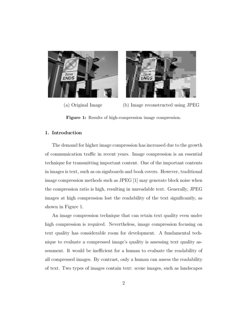 Deep Image Compression Using Scene Text Quality Assessment DeepAI