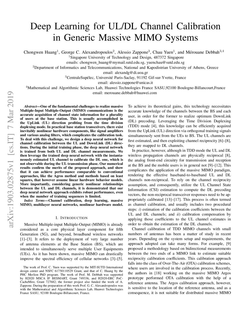 Deep Learning for UL/DL Channel Calibration in Generic Massive MIMO