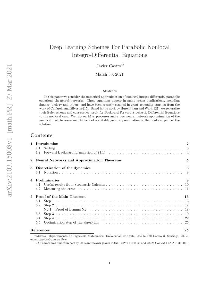 Deep Learning Schemes For Parabolic Nonlocal IntegroDifferential Equations DeepAI