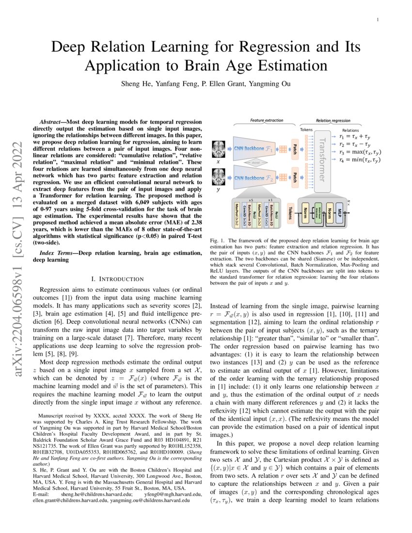 Deep Relation Learning for Regression and Its Application to Brain Age ...