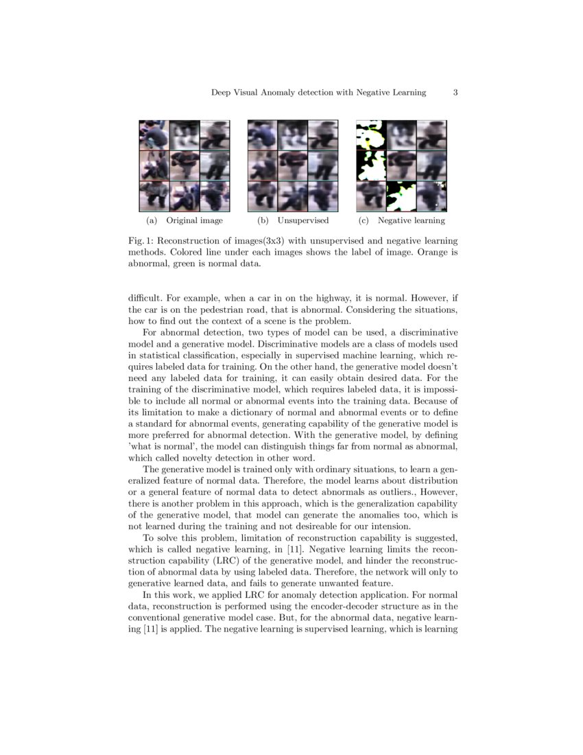 Deep Visual Anomaly detection with Negative Learning | DeepAI