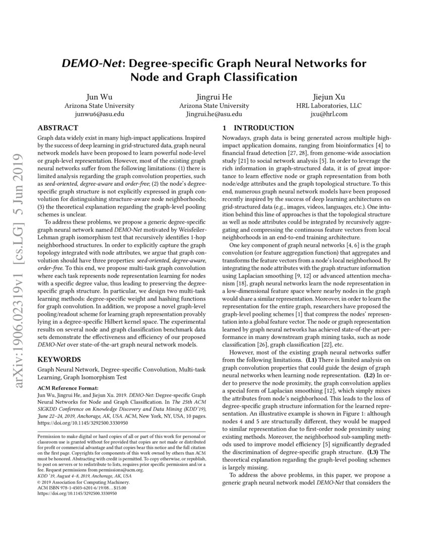 Degreespecific Graph Neural Networks for Node and Graph