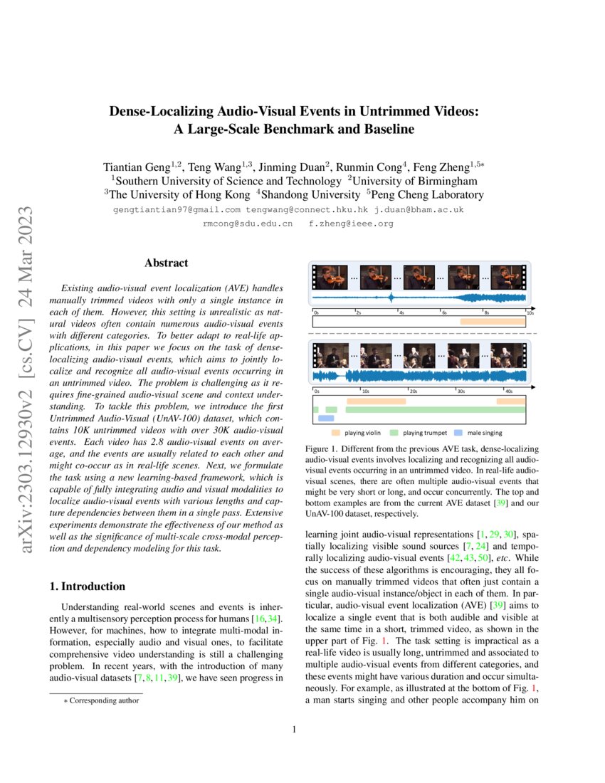 DenseLocalizing AudioVisual Events in Untrimmed Videos A LargeScale