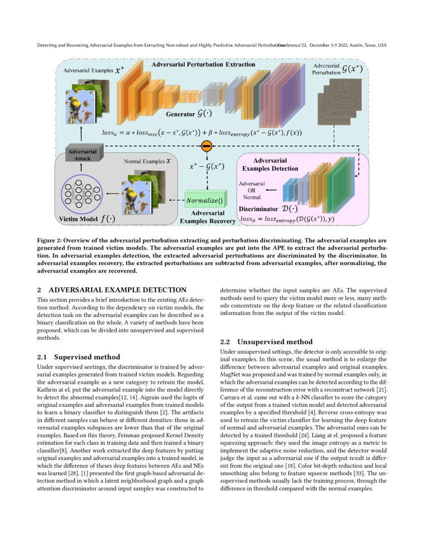 Detecting and Recovering Adversarial Examples from Extracting Non ...