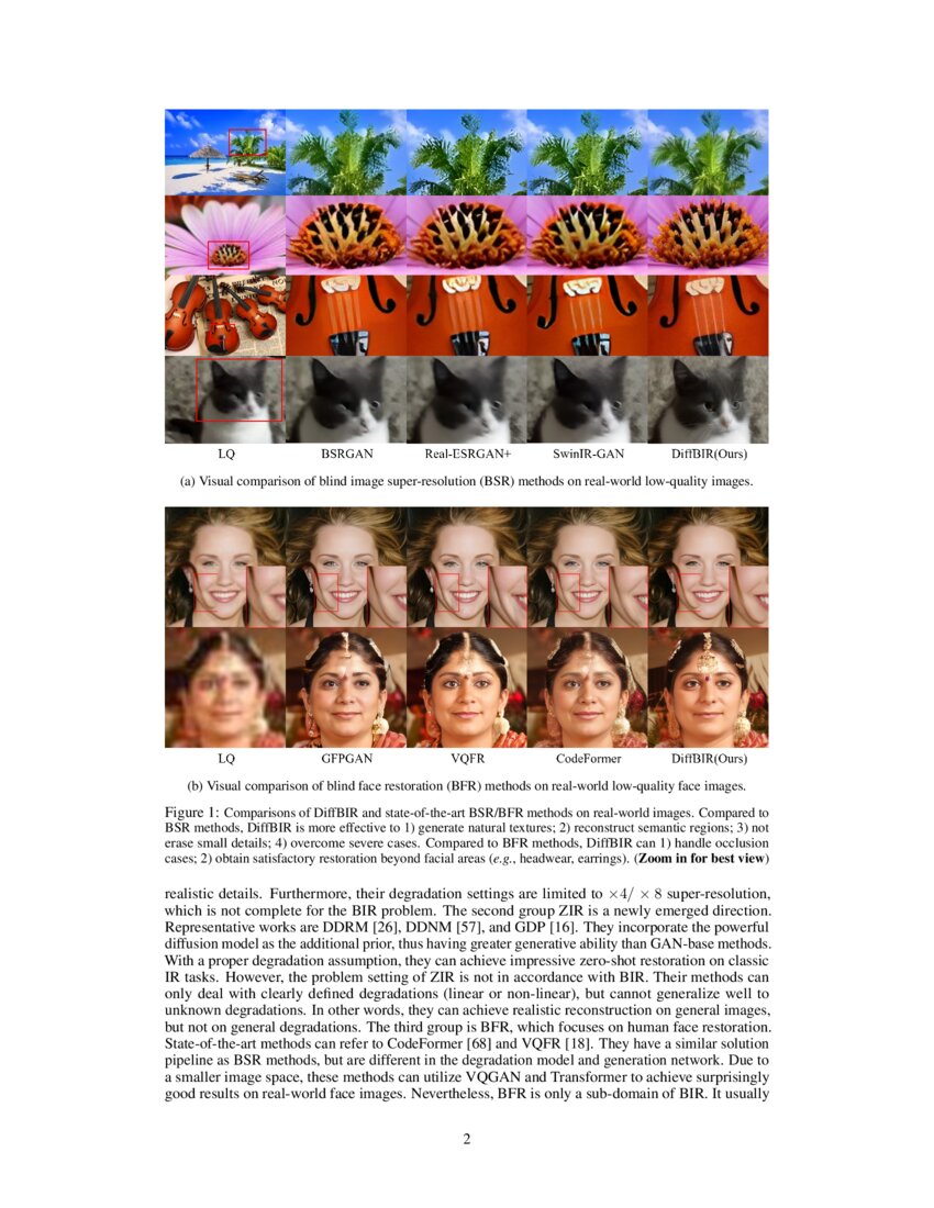 DiffBIR: Towards Blind Image Restoration with Generative Diffusion ...