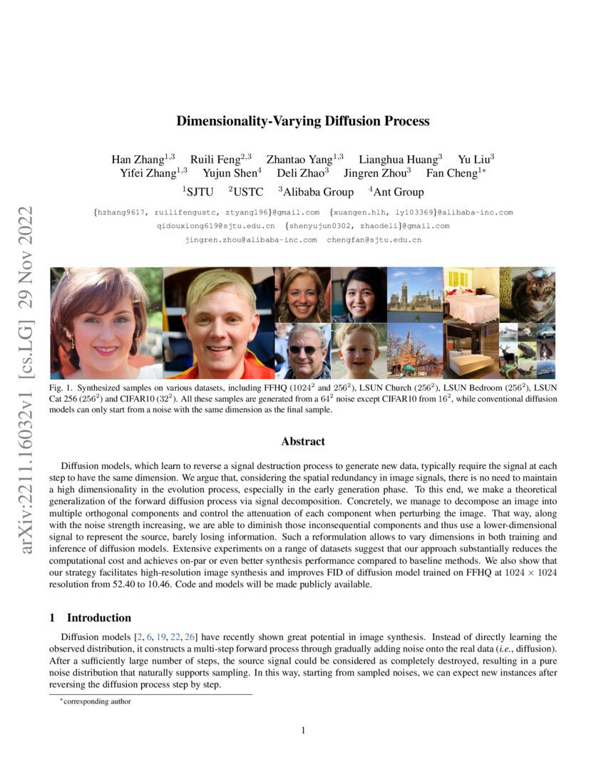 Dimensionality Varying Diffusion Process DeepAI Dimensionality varying diffusion process deepai