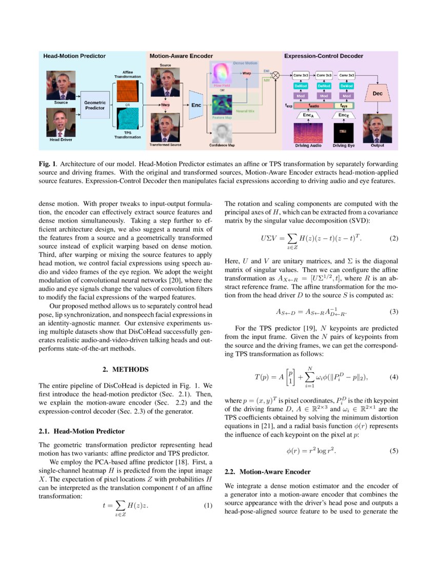 DisCoHead AudioandVideoDriven Talking Head Generation by