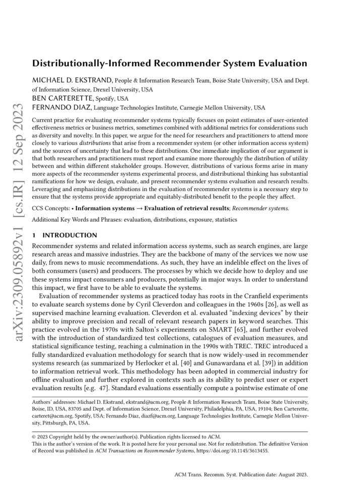 DistributionallyInformed System Evaluation DeepAI