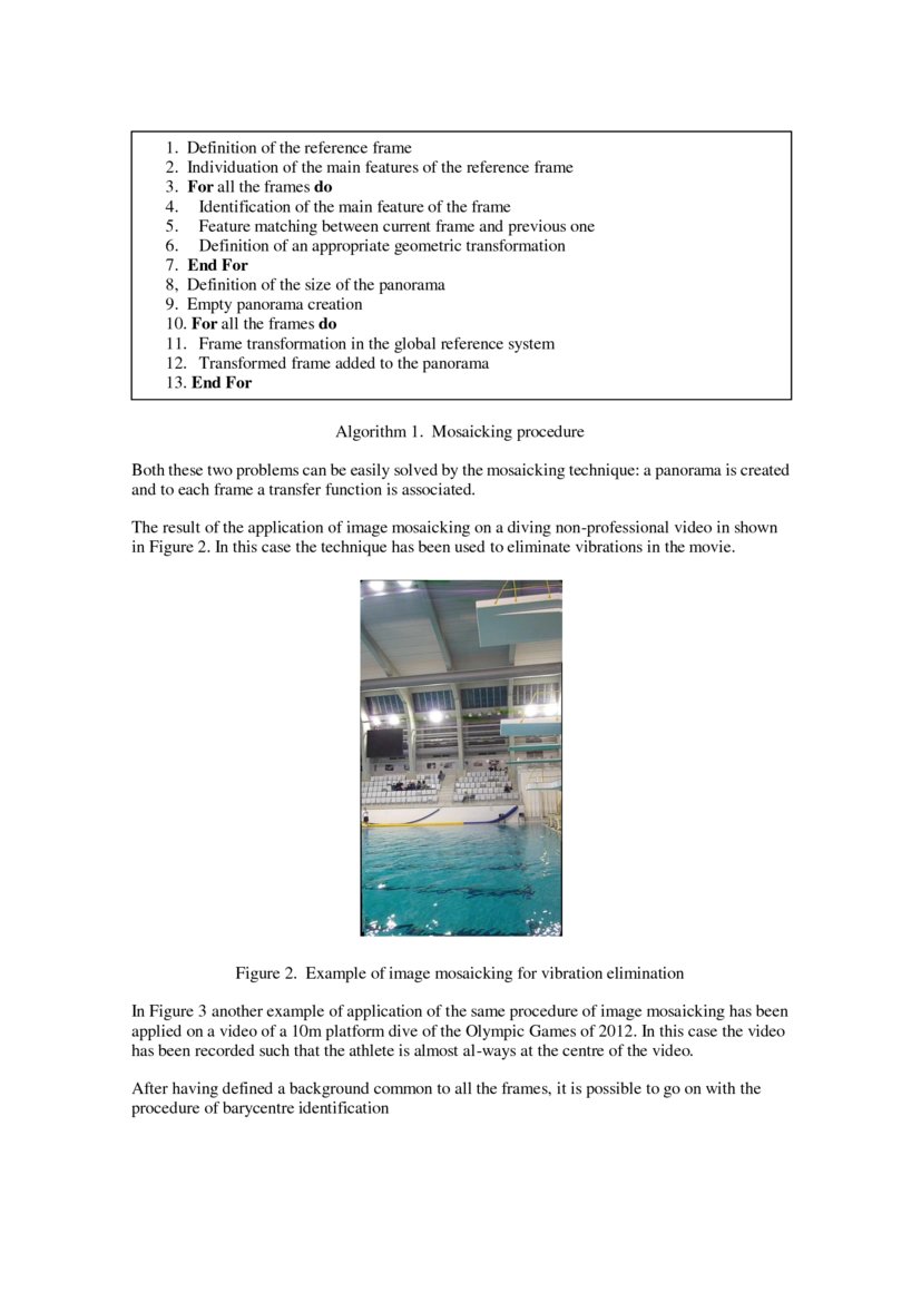 Diving Performance Assessment by means of Video Processing DeepAI