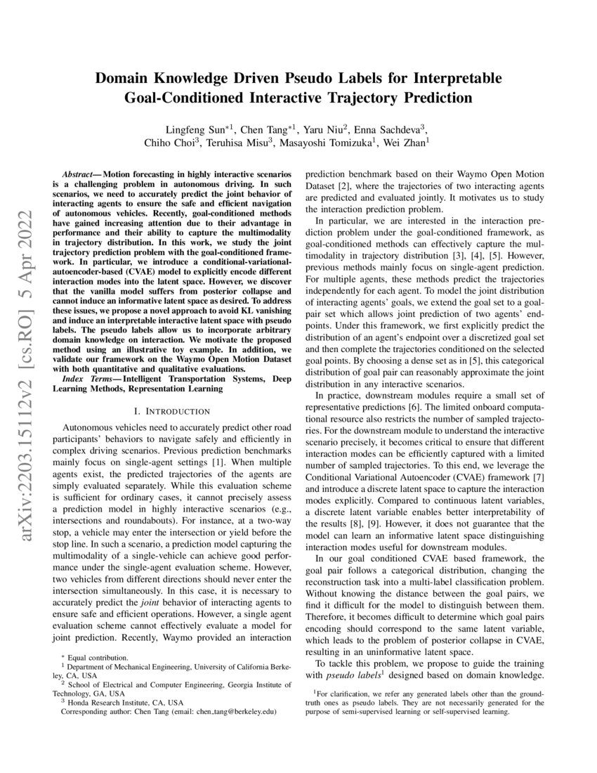 Domain Knowledge Driven Pseudo Labels for Interpretable Goal