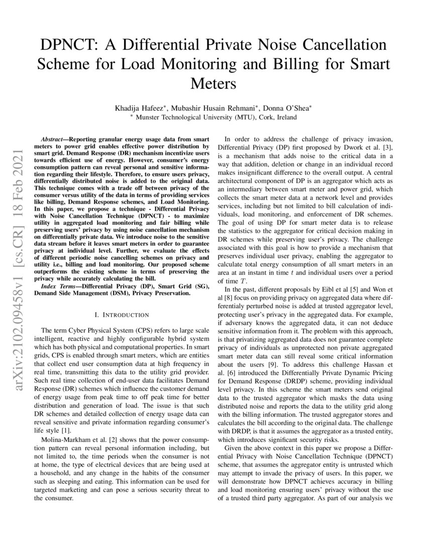 DPNCT A Differential Private Noise Cancellation Scheme for Load