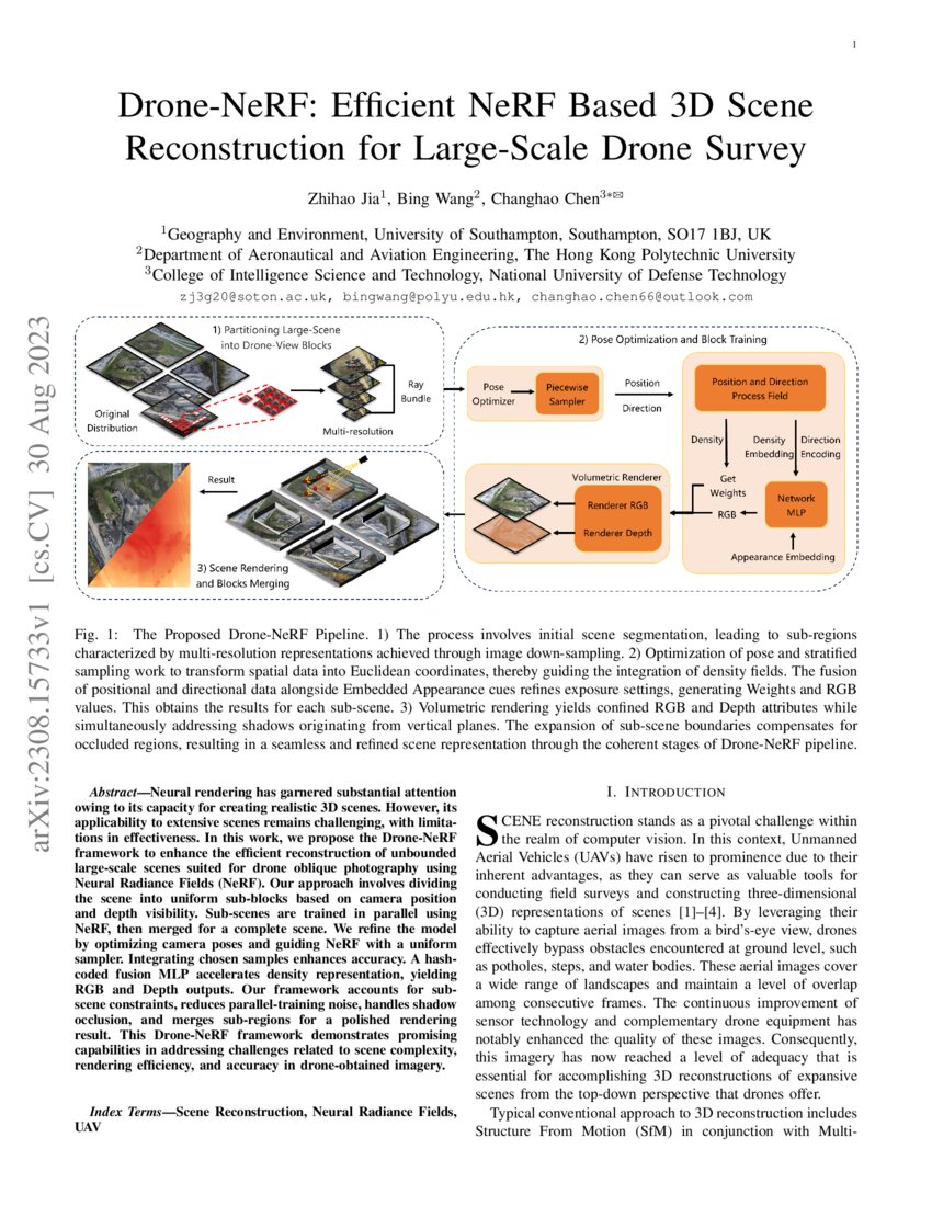 Drone Nerf Efficient Nerf Based 3d Scene Reconstruction For Large Drone Nerf Efficient Nerf Based 3d Scene Reconstruction For Large