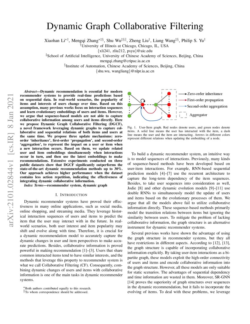 Dynamic Graph Collaborative Filtering Deepai Dynamic Graph Collaborative Filtering Deepai