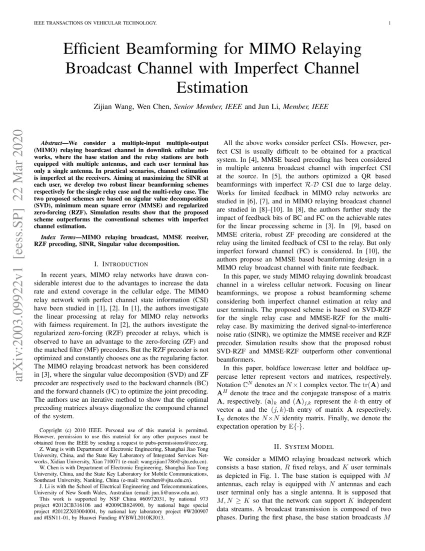 Efficient Beamforming for MIMO Relaying Broadcast Channel with ...