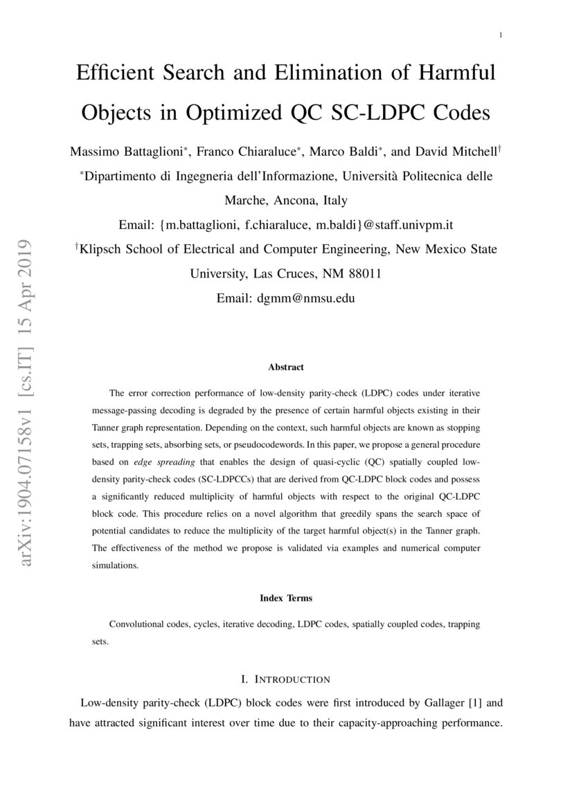 Ldpc generator matrix construction image